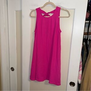 Amanda Uprichard NEW York Hot Pink Tie Back Shift Dress in size Small